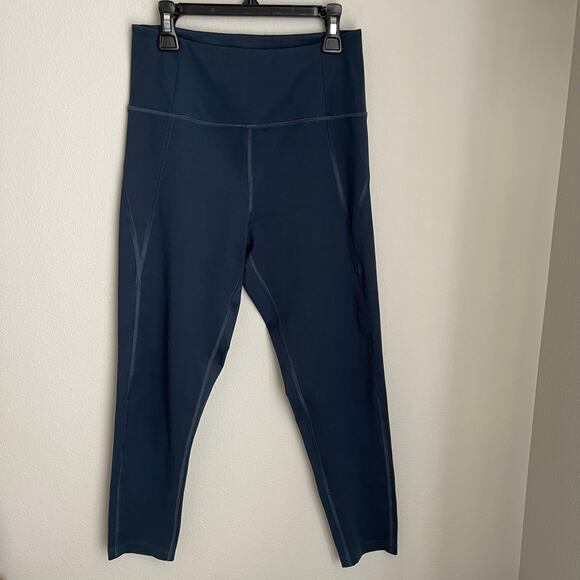 Girlfriend Collective Navy Blue Cropped Leggings (M) - Picture 1 of 5